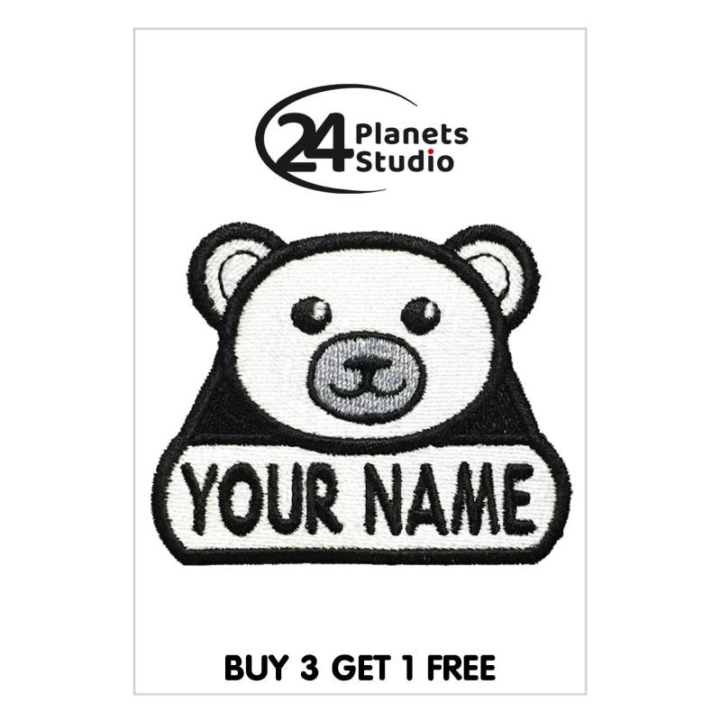 Eisbär "Dein Name" Aufnäher Von 24Planetsstudio Deinen Text Nach Maß Diy Eisbär "Dein Name" Aufnäher Von 24Planetsstudio Deinen Text Nach Maß Diy von 24PlanetsStudio