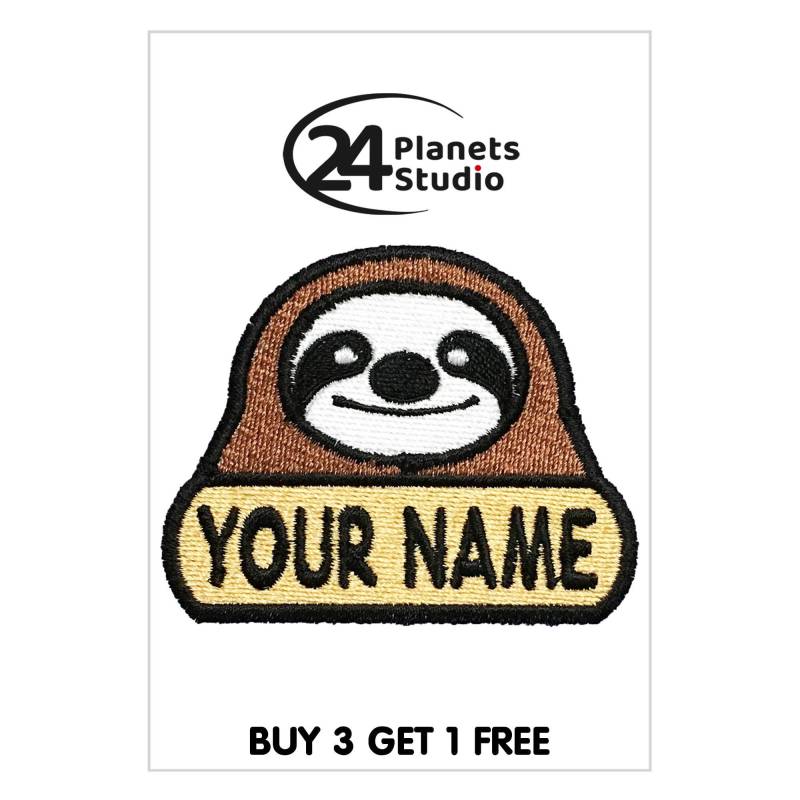 Faultier Personalisierter Aufnäher Von 24Planetsstudio Deinen Text Nach Maß Diy Faultier Personalisierter Aufnäher Von 24Planetsstudio Deinen Text Nach Maß Diy von 24PlanetsStudio