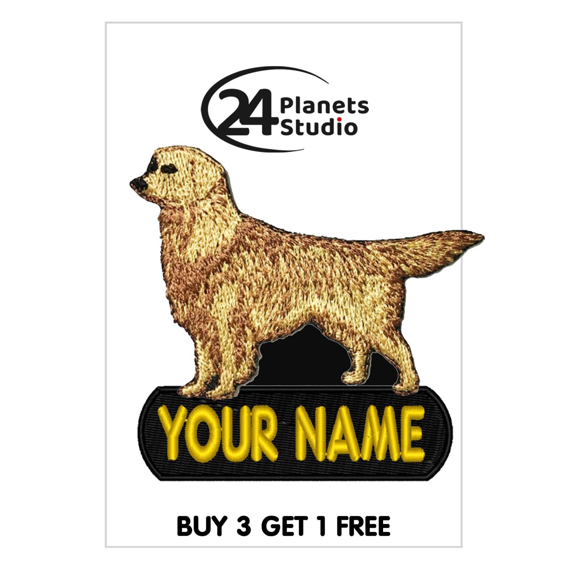 Golden Retriever "Your Name" Aufnäher Von 24Planetsstudio Personalisiert Golden Retriever "Your Name" Aufnäher Von 24Planetsstudio Personalisiert von 24PlanetsStudio