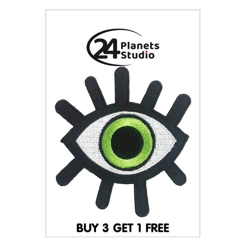Green Lucky Evil Eye Aufnäher Von 24Planetsstudio Green Lucky Evil Eye Aufnäher Von 24Planetsstudio von 24PlanetsStudio
