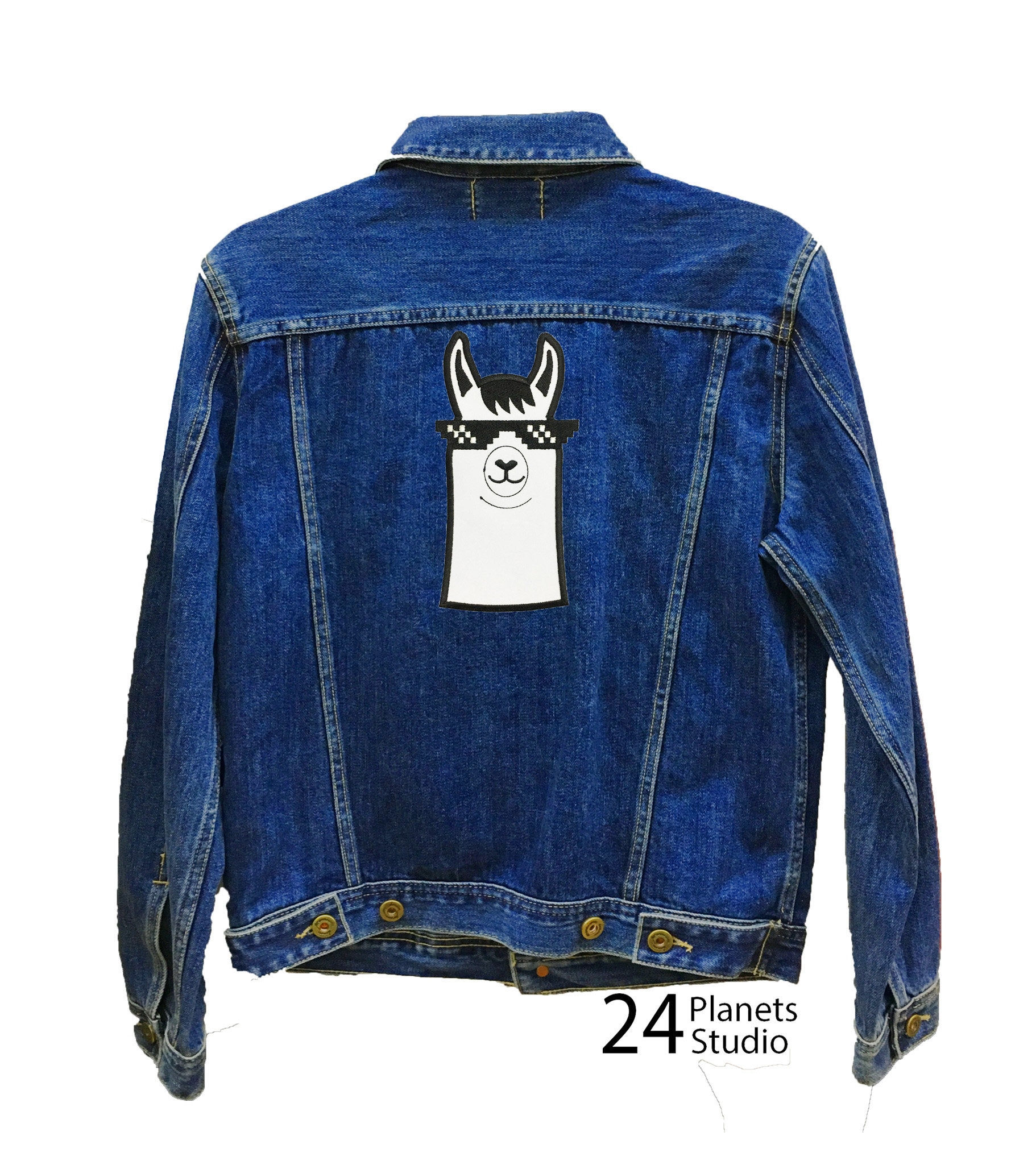 Große Llama Wie Ein Chef Gläser Große Eisen Auf Patch Von 24Planetsstudio Jacke Große Llama Wie Ein Chef Gläser Große Eisen Auf Patch Von 24Planetsstudio Jacke von 24PlanetsStudio