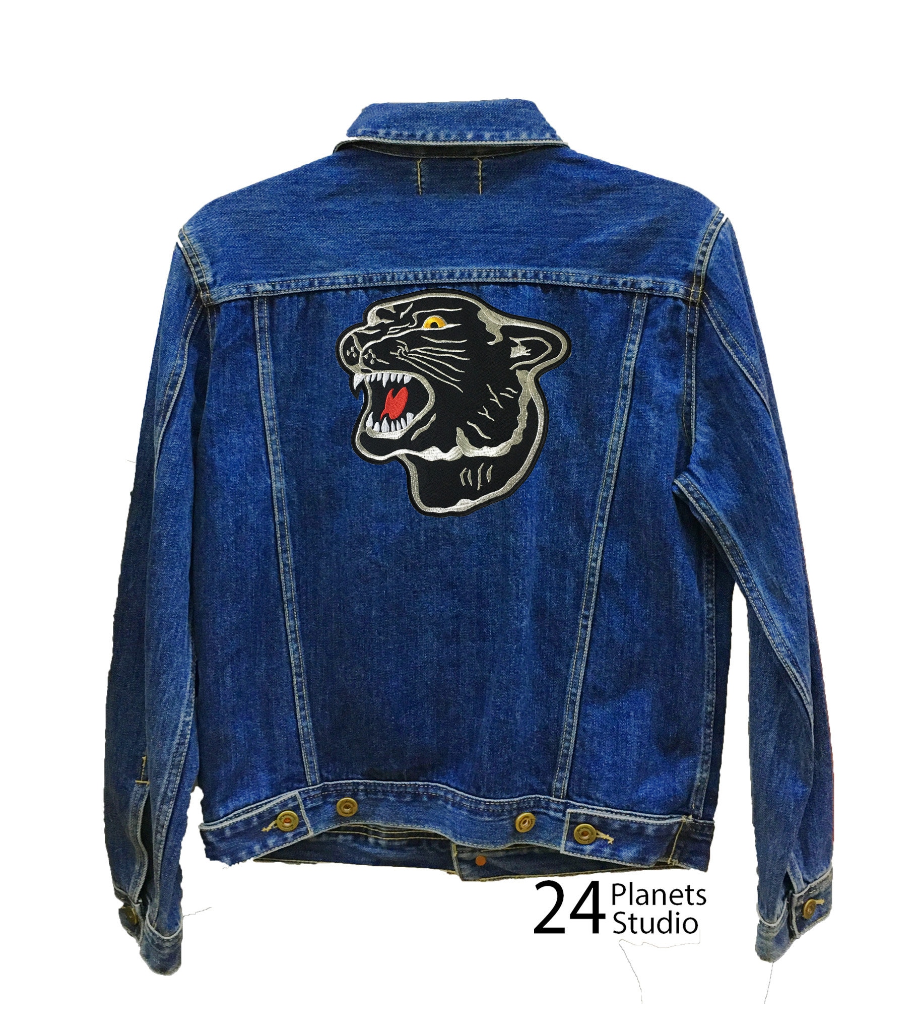 Großer Schwarzer Panther Aufnäher Zum Aufbügeln Von 24Planetsstudio Großer Schwarzer Panther Aufnäher Zum Aufbügeln Von 24Planetsstudio von 24PlanetsStudio
