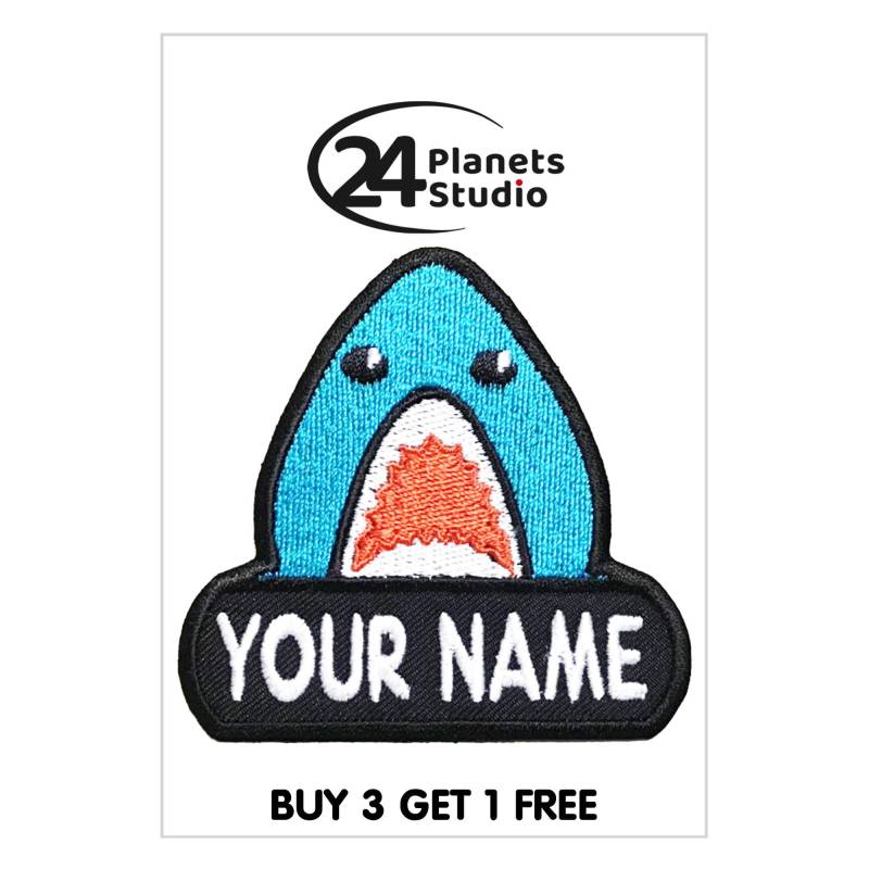 Hai "Dein Name" Aufnäher Aufbügeln By 24Planetsstudio Deinen Text Nach Maß Diy Personalisiert von 24PlanetsStudio