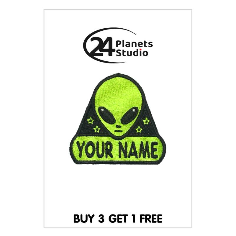 Kleiner Alien "Your Name" Aufnäher Von 24Planetsstudio Kleiner Alien "Your Name" Aufnäher Von 24Planetsstudio von 24PlanetsStudio