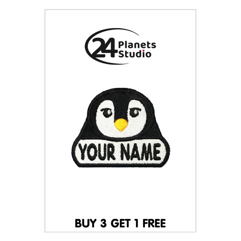 Kleiner Pinguin "Your Name" Aufnäher Von 24Planetsstudio von 24PlanetsStudio