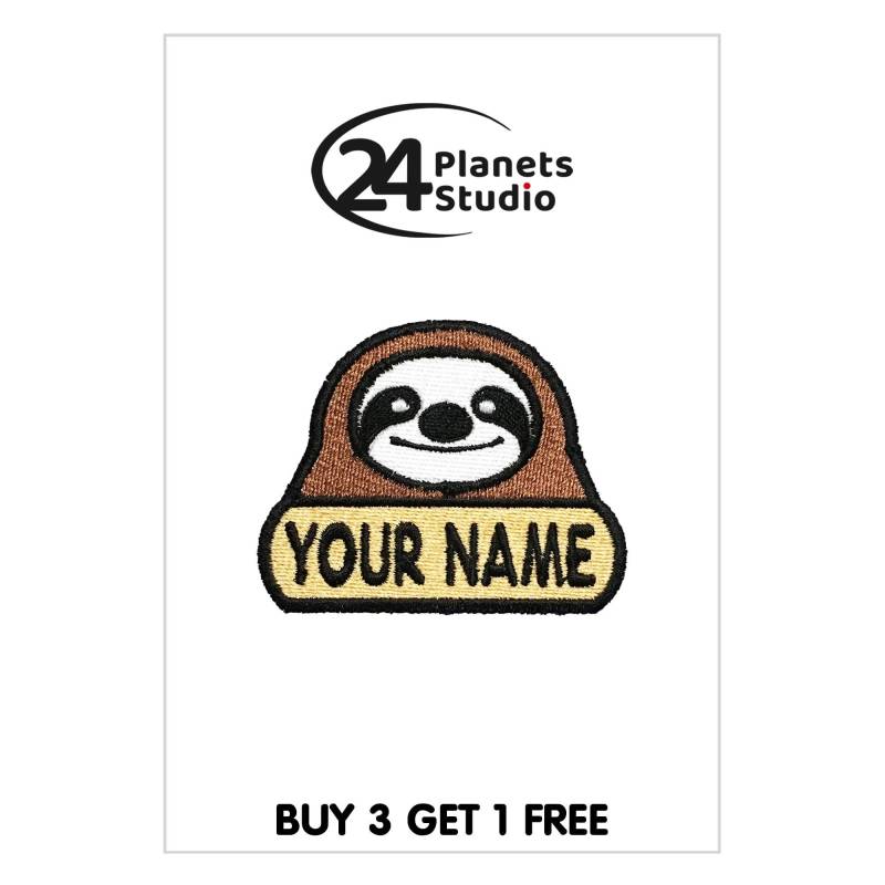 Kleines Faultier "Dein Name" Aufnäher Aufbügeln Von 24Planetsstudio Personalisiert Kleines Faultier "Dein Name" Aufnäher Aufbügeln Von 24Planetsstudio Personalisiert von 24PlanetsStudio