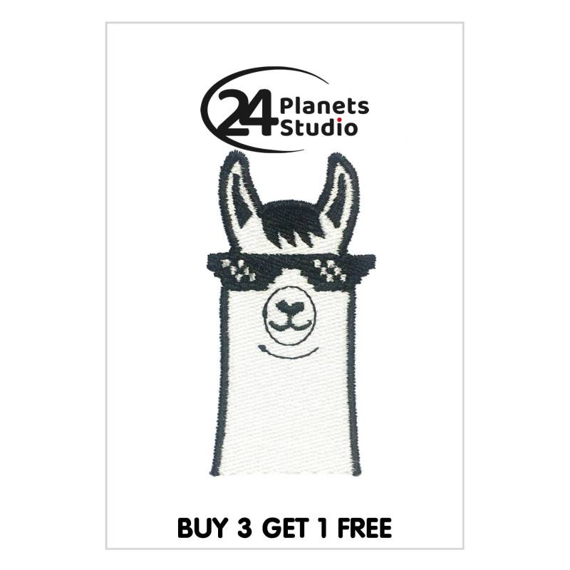 Llama Like A Boss Brille Bügelbild Von 24Planetsstudio Llama Like A Boss Brille Bügelbild Von 24Planetsstudio von 24PlanetsStudio