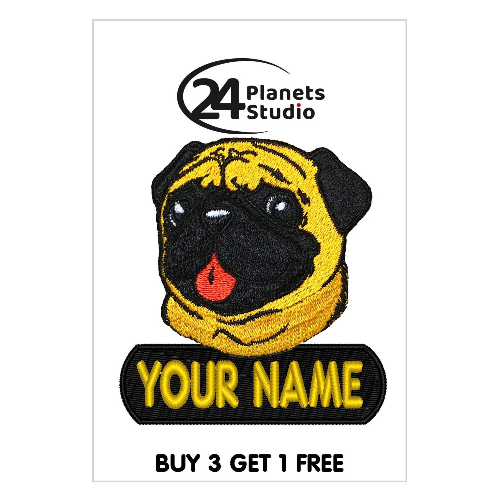 Mops Hund "Your Name" Aufnäher Von 24Planetsstudio Mops Hund "Your Name" Aufnäher Von 24Planetsstudio von 24PlanetsStudio