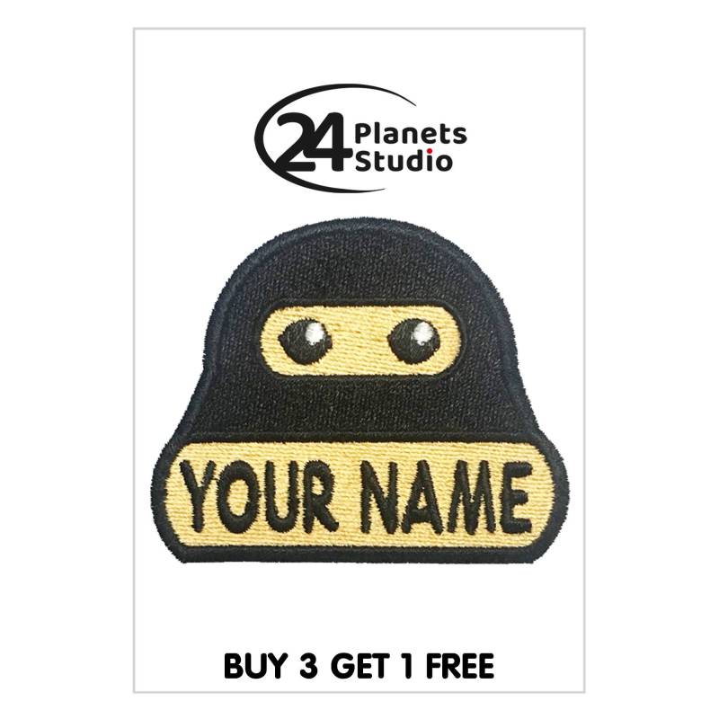 Ninja "Your Name" Aufnäher By 24Planetsstudio Deinen Text Nach Maß Diy von 24PlanetsStudio