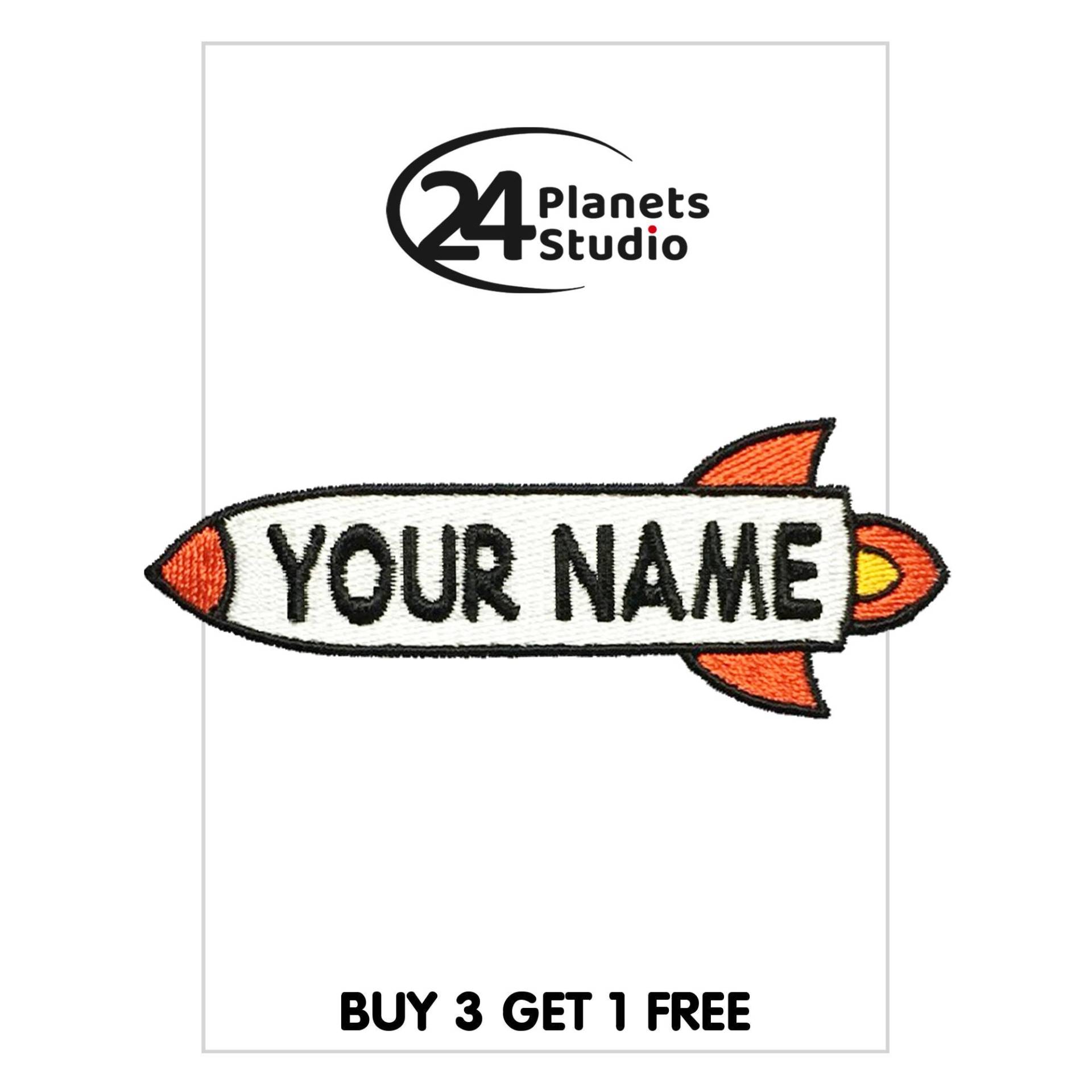Rakete Personalisierter Aufnäher 24Planetsstudio Your Text Made Diy Rakete Personalisierter Aufnäher 24Planetsstudio Your Text Made Diy von 24PlanetsStudio