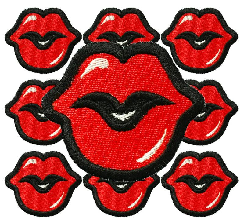 Red Lips Kiss On Patch Zum Aufbügeln Von 24Planetsstudio Red Lips Kiss On Patch Zum Aufbügeln Von 24Planetsstudio von 24PlanetsStudio