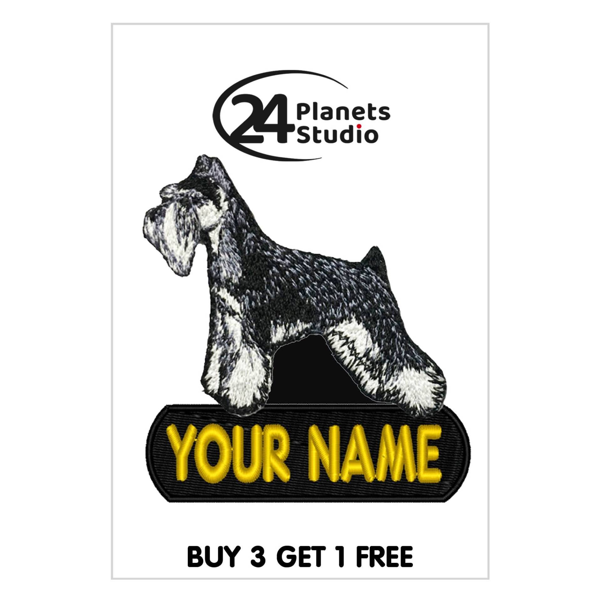 Schnauzer "Ihr Name" Aufnäher Von 24Planetsstudio Schnauzer "Ihr Name" Aufnäher Von 24Planetsstudio von 24PlanetsStudio