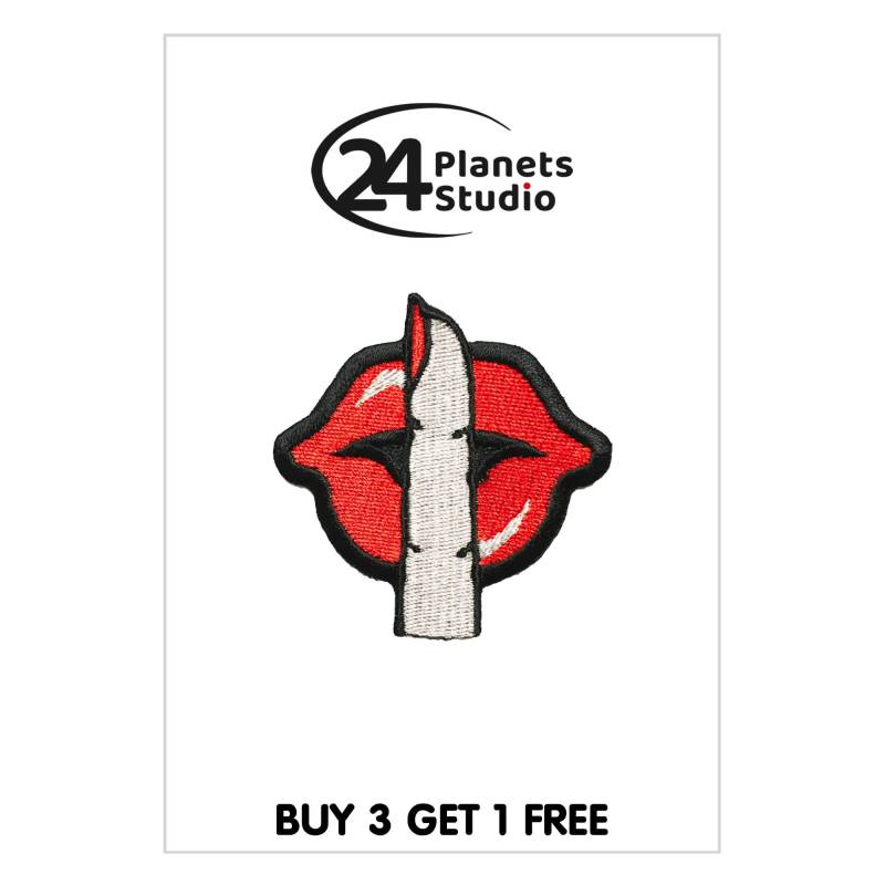 Small Shhh#101 Red Lips Kiss On Patch Aufbügeln By 24Planetsstudio Small Shhh#101 Red Lips Kiss On Patch Aufbügeln By 24Planetsstudio von 24PlanetsStudio