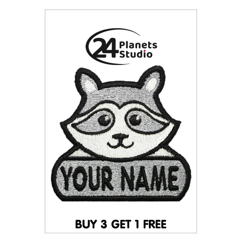 Waschbär "Dein Name" Aufnäher Aufbügeln By 24Planetsstudio Deinen Text Nach Maß Diy Waschbär "Dein Name" Aufnäher Aufbügeln By 24Planetsstudio Deinen Text Nach Maß Diy von 24PlanetsStudio