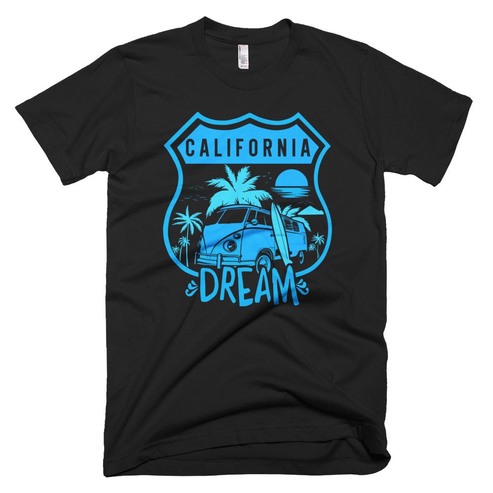 California Dream, Strand, Surfen, Route 66 Sommer Kurzarm T-Shirt California Dream, Strand, Surfen, Route 66 Sommer Kurzarm T-Shirt von 24Pose