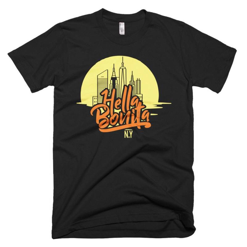 Hella Bonita New York Manhattan Lässige Workout Yoga Spaziergang Kurzarm T-Shirt von 24Pose