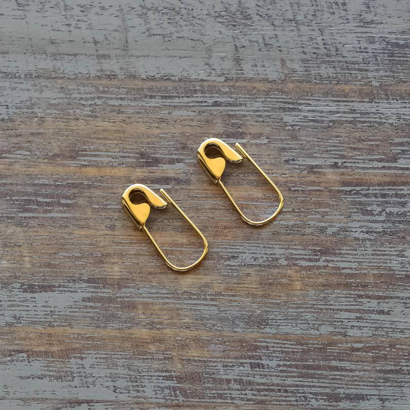 5/8 "' Sicherheitsnadel Mini Punk Creolen Gold 14K von 24jewels