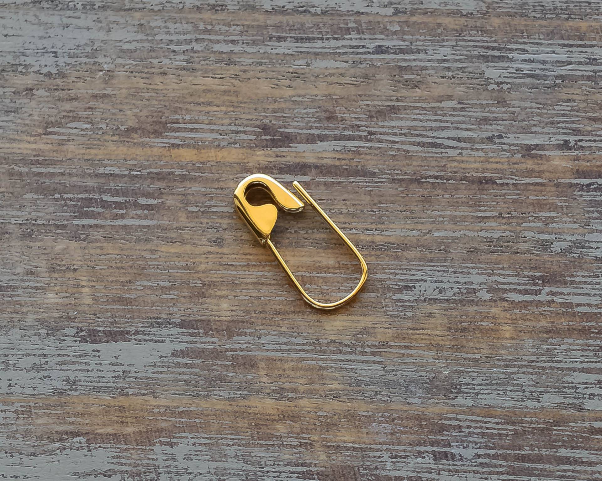 Gold Sicherheitsnadel Hoop Ohrring Mini Zierliche Statement Ohrringe von 24jewels