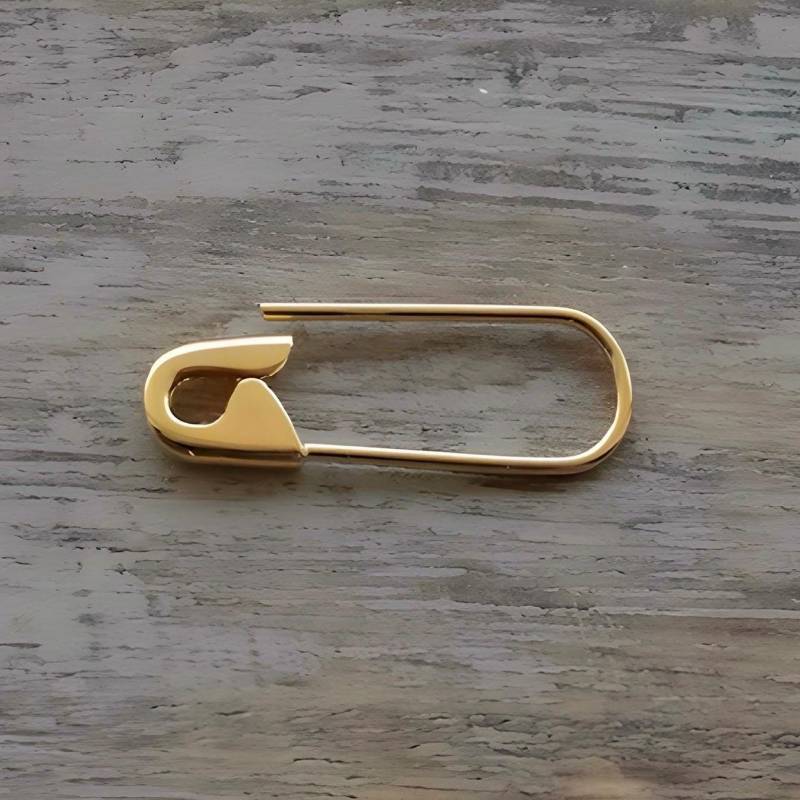Gold Sicherheitsnadel Hoop Ohrringedgy Minimalist Punk Schmuck 3/4 Zoll von 24jewels