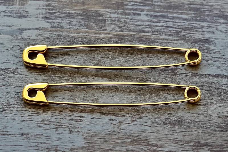 sterling Silber Sicherheitsnadel Ohrringe Handgemachter Punk Unisex Schmuck 4, 5 cm von 24jewels