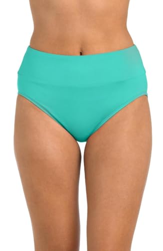 24th & Ocean Damen High Waist Hipster Swimsuit Bottom Bikini-Unterteile, Aquamarin // Feststoffe, 42 von 24th & Ocean