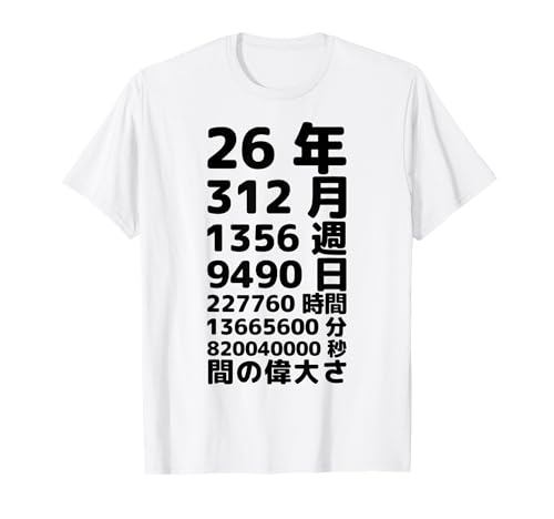 Lustiger 26. Geburtstag Old Meter Lustiges 26. Geschenk für Frauen Männer Lustiger Taschenrechner 26. Geburtstag Geschenke T-Shirt von 男性と女性向けの面白い 26 歳の誕生日 26 年 T シャツとギフト(その他のスタイルはこちら)