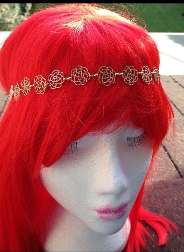 Boho Festival Stirn Haarband Zart Gold Rose Brauthaarband Stirnband Boho Festival Stirn Haarband Zart Gold Rose Brauthaarband Stirnband von 26Dreams