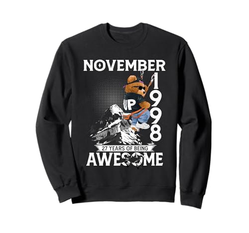 27th Birthday Bear Legends November 1998 27 Years Old Men Sweatshirt 27th Birthday Bear Legends November 1998 27 Years Old Men Sweatshirt von 27 Years Old Awesome Cool Bear Since November 1998