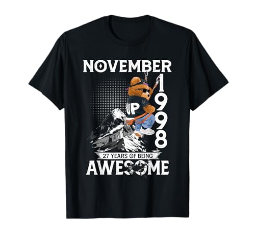 27th Birthday Bear Legends November 1998 27 Years Old Men T-Shirt 27th Birthday Bear Legends November 1998 27 Years Old Men T-Shirt von 27 Years Old Awesome Cool Bear Since November 1998