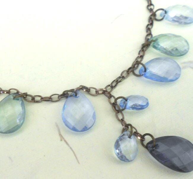 Mineralwasser Ooak Halskette & Ohrringe von 27SeahorsesVantiques