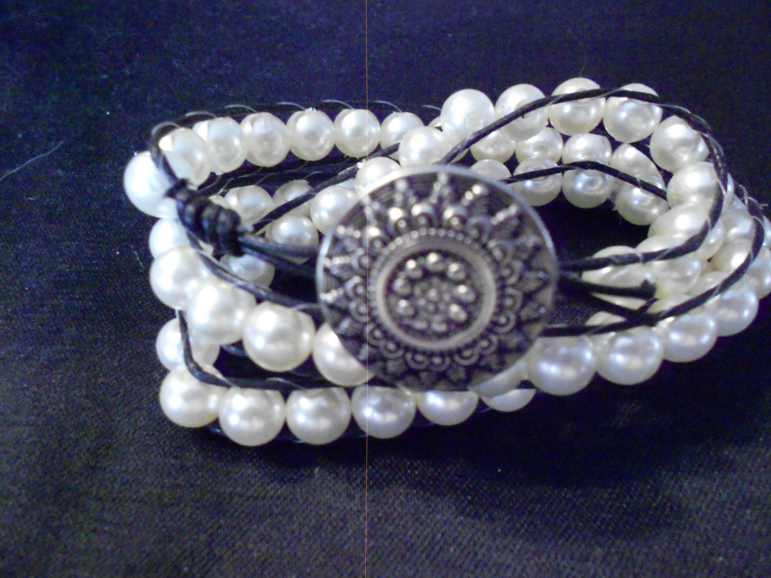 Wickelarmband/ Perlen Und Leder Wickelarmband/ Perlen Und Leder von 27SeahorsesVantiques