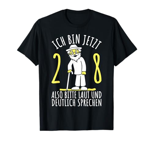 28er Geburtstag Mann, Ich bin 28. Geburtstag lustig Herren T-Shirt von 28 Jahre alt - 28ter Geburtstag Geschenk m/w