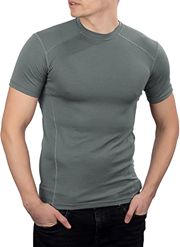 281Z Polartec Delta Herren Militär-T-Shirt, feuchtigkeitsableitend, Grün - Grün - Groß von 281Z