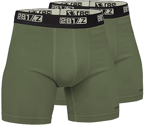 281Z Punisher Combat Line Militär-Unterwäsche, Baumwolle, 15,2 cm, taktisches Wandern, Outdoor, Olivgrün (2er-Pack), XX-Large von 281Z