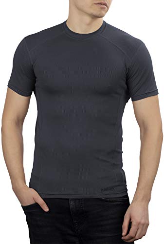 281Z Taktisches Herren-T-Shirt mit Feuchtigkeitstransport, für Wandern, Training, Outdoor, aktives Athletic Workout, Polartec Delta (Graphit) - Grau - X-Groß von 281Z