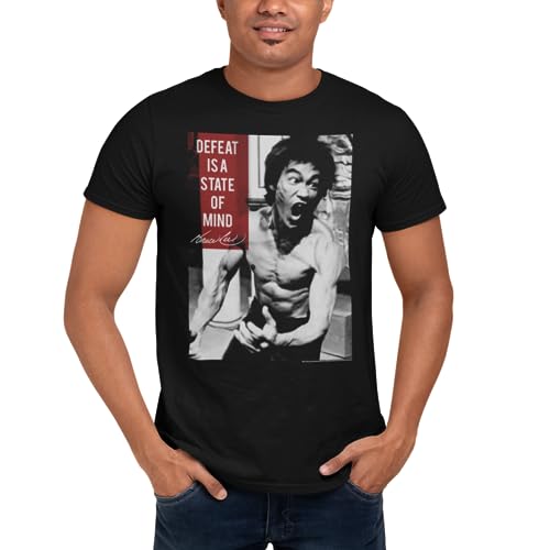 2Bhip Bruce Lee Chinesische Kampfkunst-Symbol T-Shirt niederlage ist Ein Zustand Des geistes für Herren XX-Groß Schwarz von American Classics