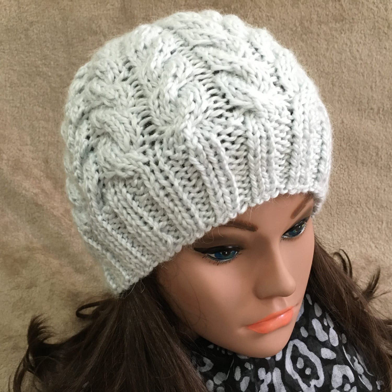 Frauen Hut Hand Gemacht Strickmütze Wollmischung Alpaka Garn Slouchy Beanie Wintermütze Schönes Geschenk von 2CROWNS