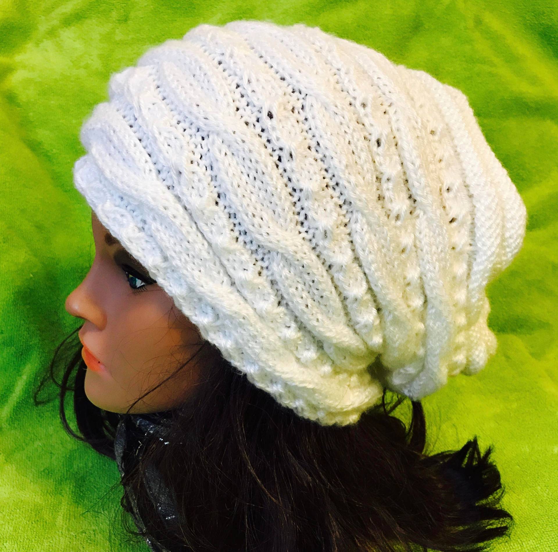 Frauen Hut Hand Made Zopfmuster Strickmütze Weiche Vegan Garn Beanie Schönes Geschenk von 2CROWNS