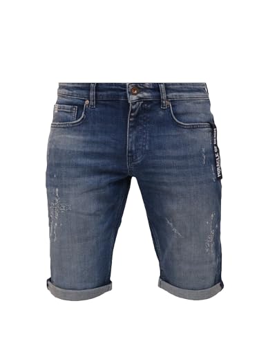 2chilly M.O.D Herren Short Trevol Jeansshort Denim Jeans Short Regulär Slim fit (DE/NL/SE/PL, Bundweite, 33, Regular, Regular, Berly Blue) von 2chilly
