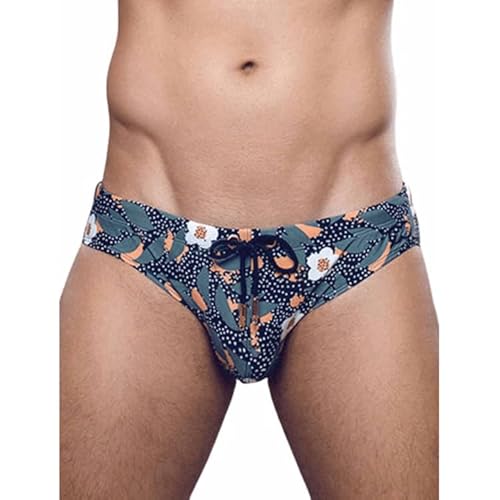 2EROS Herren Print Swimwear Brief Night Bloom Schwimmanzug, bunt, L von 2EROS