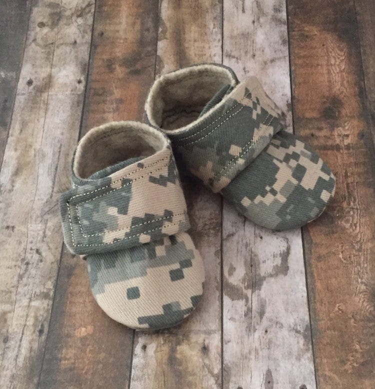 Army Krabbelschuhe Mit Riemchen | Militär Neugeborenen Größe Bis 24 Monate von 2Fab