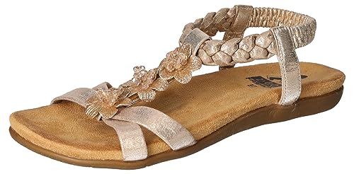 2Go Damen 8018-815-699 Flache Sandale, Gold, 42 EU 2Go Damen 8018-815-699 Flache Sandale, Gold, 42 EU von 2Go Fashion