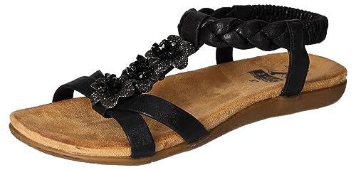 2Go Fashion Damen 8018-815-9 Flache Sandale, schwarz, 40 EU von 2Go Fashion