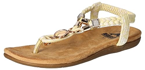 2Go Fashion Damen 8018-817-610 Flache Sandale, pastellgelb, 39 EU von 2Go Fashion