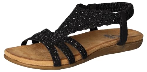 2Go Fashion Damen 8018-821 Flache Sandale, schwarz, 36 EU von 2Go Fashion