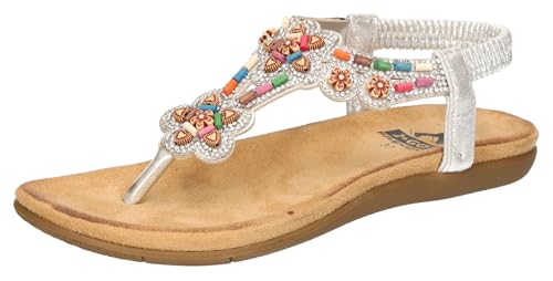 2Go Fashion Damen 8018-826 Flache Sandale, Silber, 42 EU von 2Go Fashion