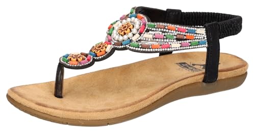 2Go Fashion Damen 8018-827 Flache Sandale, schwarz, 40 EU von 2Go Fashion