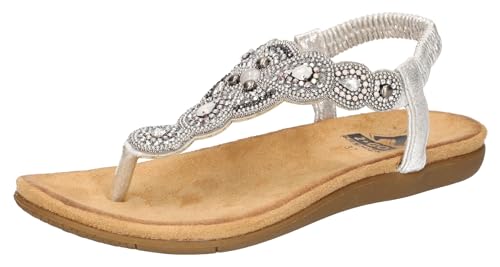 2Go Fashion Damen 8018-829 Flache Sandale, Silber, 38 EU von 2Go Fashion