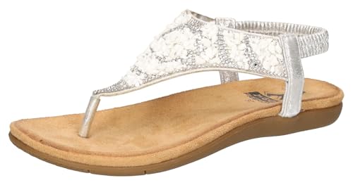 2Go Fashion Damen 8018-832 Flache Sandale, Silber, 40 EU von 2Go Fashion