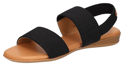 2Go Fashion Damen 8214-801 Flache Sandale, schwarz, 42 EU von 2Go Fashion